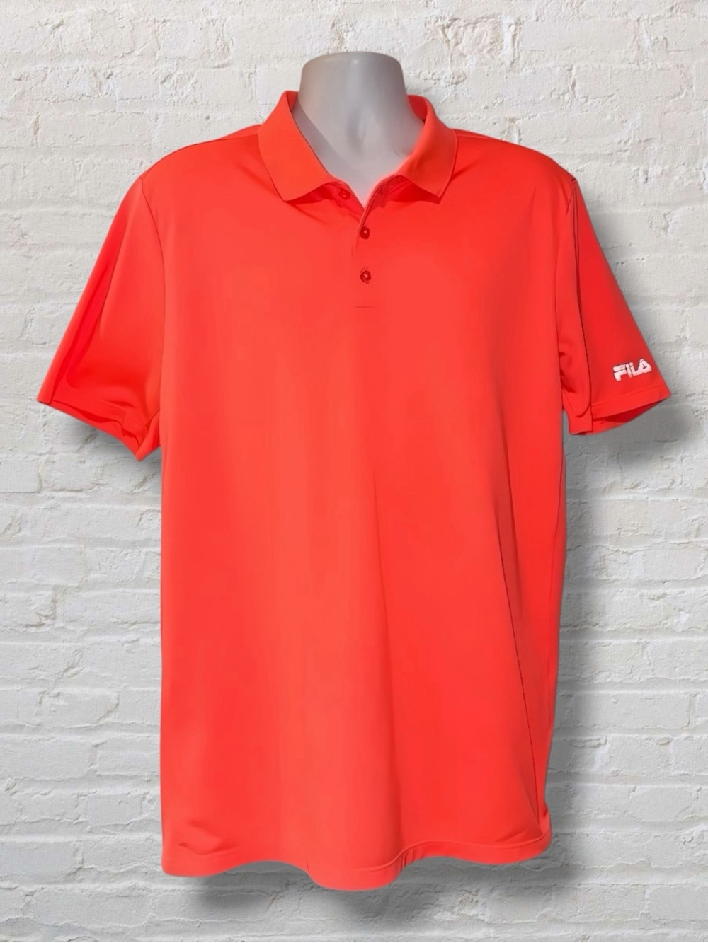 FILA Sport Golf Performance Polo Shirt Men’s XL Neon Coral